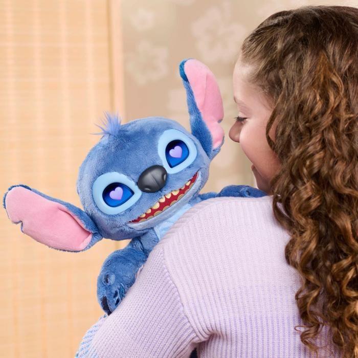 Peluche Interactive - Disney - Stitch - 35 cm - Yeux LCD expressifs - Plus de 50 sons