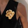N11108 Exaggerated Retro Imitation Pearl Metal Large Flower Collar, High-end Atmosphere Elegant Stud Earrings for Women