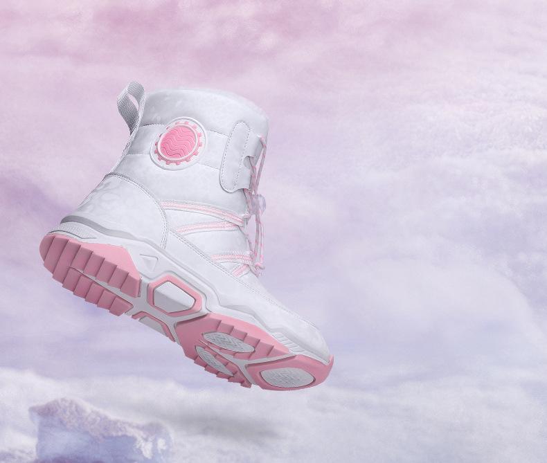 Girls' Pink Winter Snow Boots: Non-Slip, Warm, Fashionable, Perfect for Older Kids