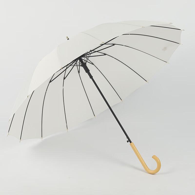 KADENUO Japanese Style Large 16-Rib Straight Umbrella with Wooden Handle