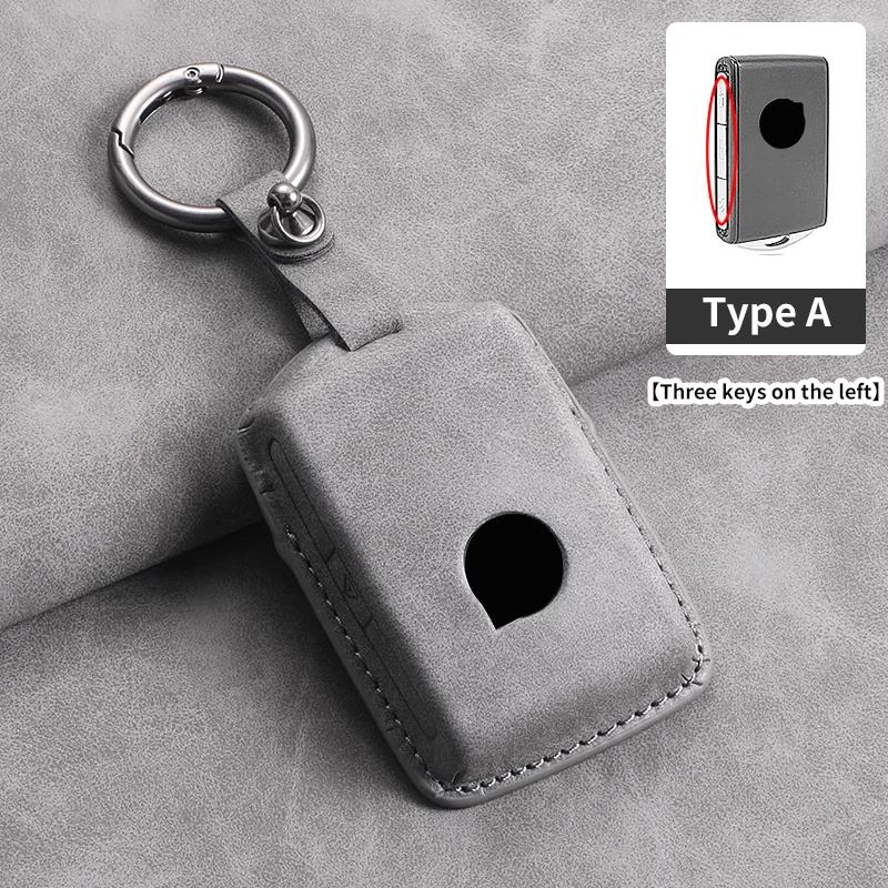 

Чехол для автомобильного ключа из кожи с 3 кнопками для Volvo S60 S90 XC40 XC60 XC90 V60 V90 T6 T8, аксессуары для защиты автомобильного ключа