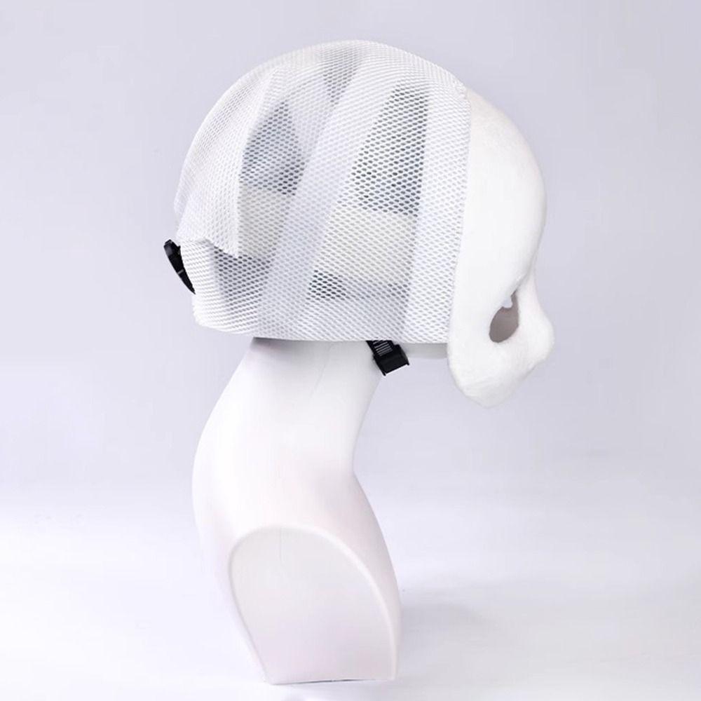 Hollow Kigurumi 3D Mesh Fabric Solid Color Anti-collision Breathable Air Mesh Fabric DIY White Kig Furry Mask Cloth