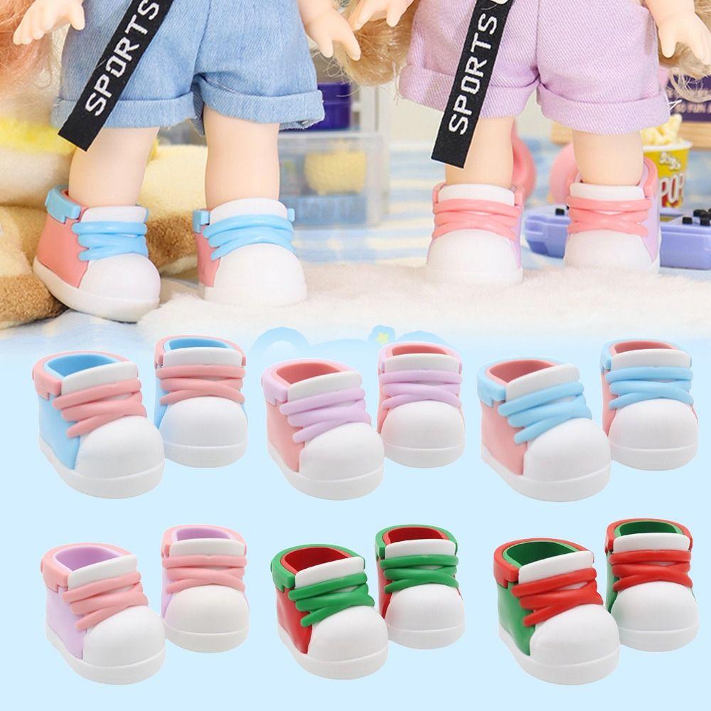 

1Pair Mini Mini Doll Shoes Soft Doll Accessories Gifts Board Shoes for OB11