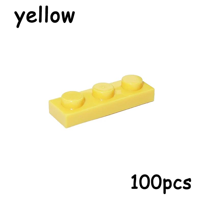 100PCS MOC Assemble Particles 3623 Size 1x3 Bricks Dots 1*3 Building Blocks DIY Educational Creative Toy for Kids