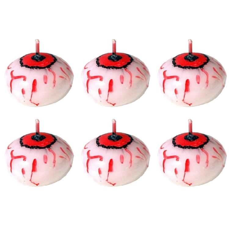 

(6x) Eyeballs Floating Candle for Startling Party Decorations, Safe NonToxic Paraffins 1