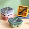 Compartmentalized Microwave Safe Lunch Box Leakproof Large Capacity Plastic Food Storage Container For Meal Preparation