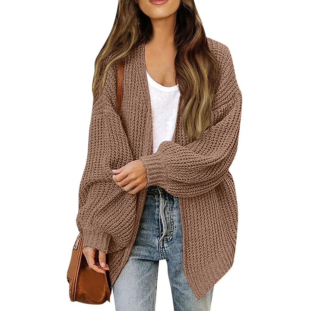 Women's Oversized Chunky Knit Cardigan Sweater Open Front Long Sleeve Casual Loose Fit Outerwear