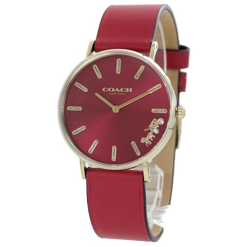 

Coach PERRY watch for men and women, unisex, red, leather strap, perfect for celebrating your 60th birthday (14503852)