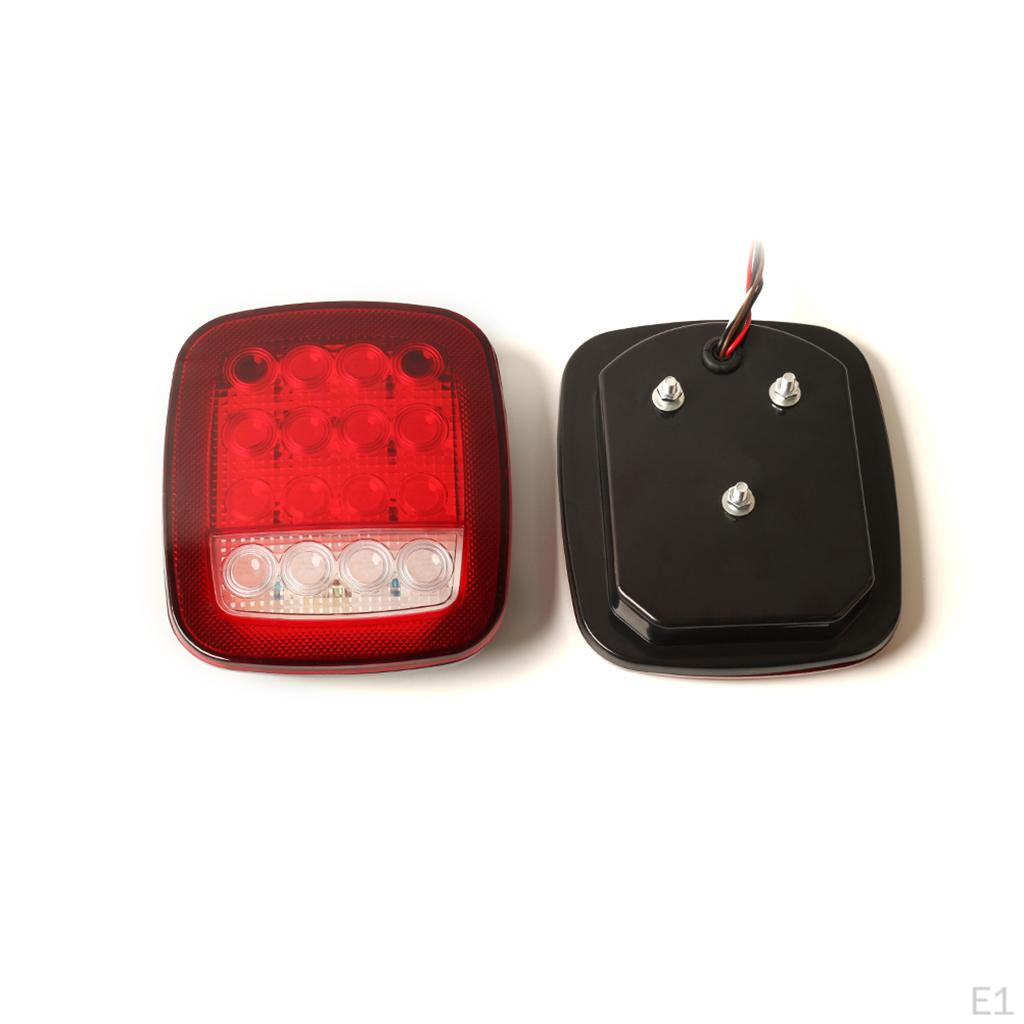 1 Pair 16-LED RED Running Brake White Reverse Lamp