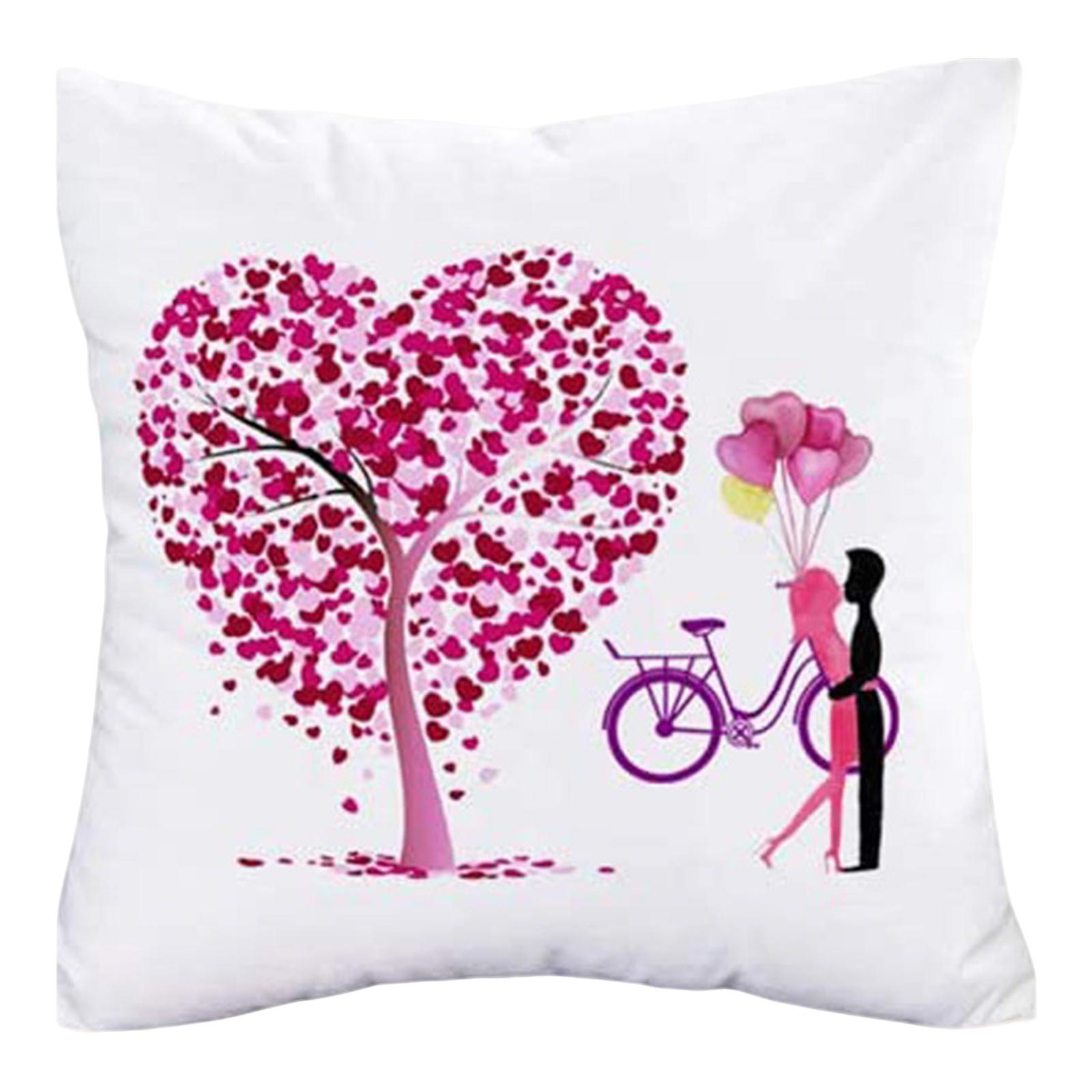 Valentine s Day Decor Pillowcases 4Pack Love Heart Printed Cushion Covers For SofaBedRed Black Pillow Cases For Home Decoration One Size 636₽