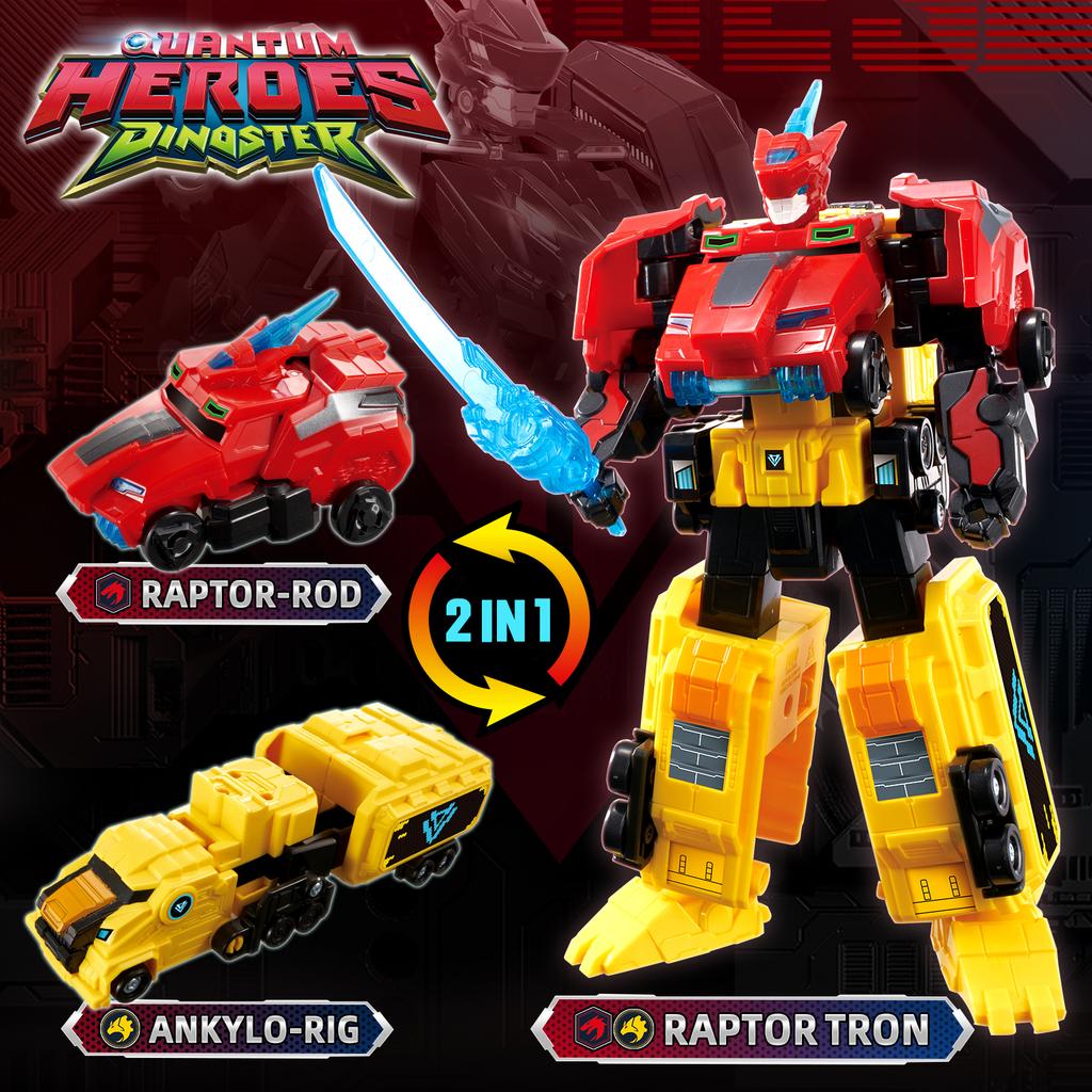 Quantum Heroes Dinoster 2-IN-1 Stego Blast Wing Transfrom from Car to Robot Action Figure Anime Deformation Kid Toys Gift