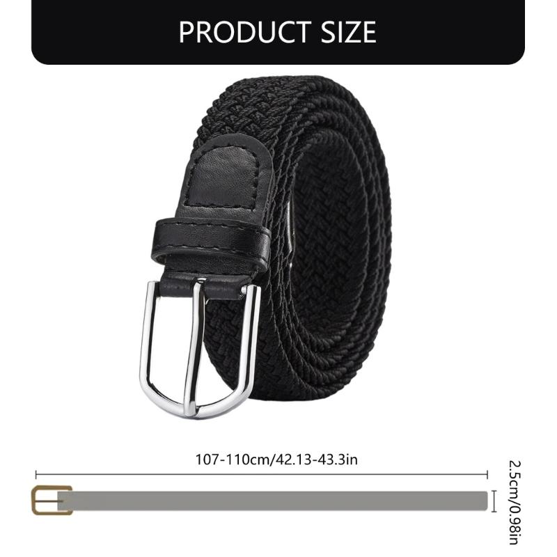 Stretchable Woven Nylon Belt Adjustable Waist Sizing Comfortable Wear Girdle Unisex Design Waistband Clothing Accessory