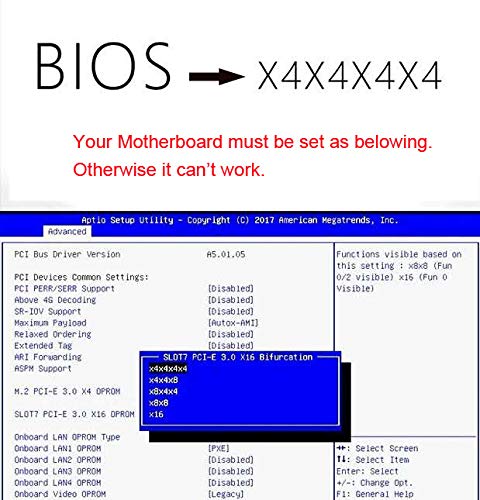 ChenYang Dual M.2 To PCIe 3.0 X8 Adapter, Dual NVME/AHCI SSD To PCI Express Expansion Card Adapter with 12cm Slot Bracket