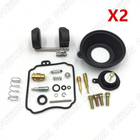 2 Set Carburetor Repair Kit Float Diaphragm For Yamaha XVS650 V Star 650 1998-16