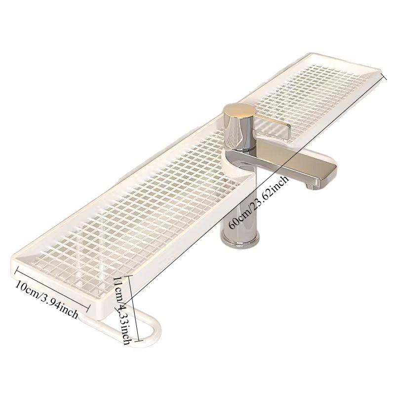 

Luxury Simple Sink Storage Rack, No-Drill Bathroom Vanity Organizer for Toiletries and Skincare Products слоновая кость
