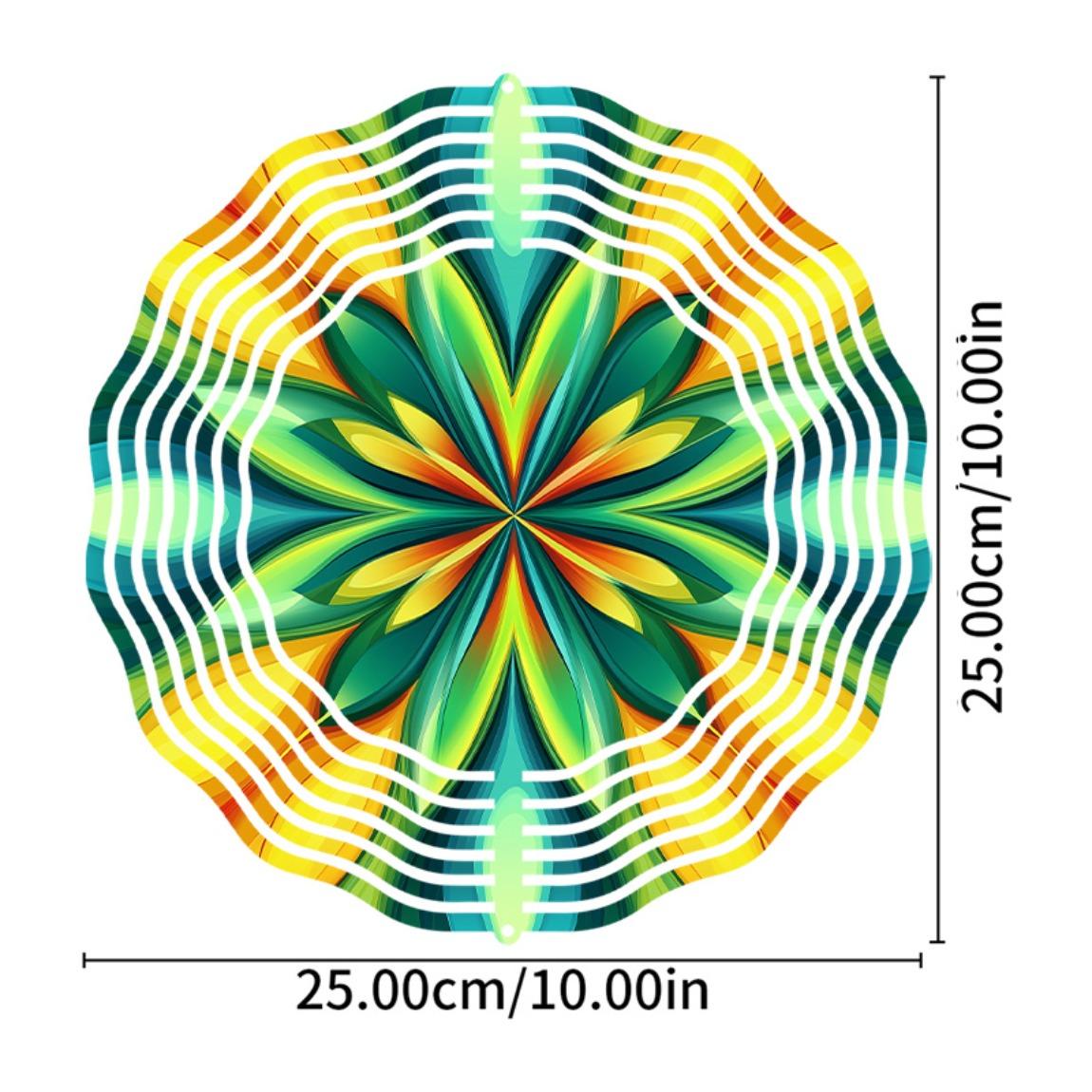 

Яркий вращающийся колокольчик ветра - Красочный светодиодный металлический подвесной декор для дома/улицы, Праздничный подарок на все сезоны 01A