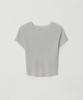 Meojiaenminggeul Arin Wholegarment Pleats Short Sleeve Knit Top (Gray)