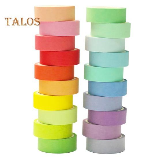 

20 шт. бухгалтерской ленты, цветной ремесленный скотч для книг, рулоны 5 м x 1,5 см, бумажная клейкая лента радужной расцветки разноцветный