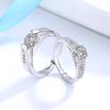 Adjustable Platinum Plated Double Row Couple Rings: A Pair for Deep Confessions