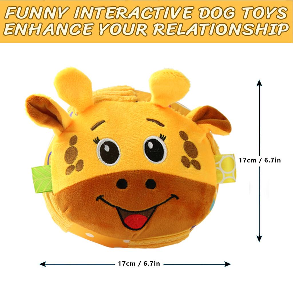 Durable Plush Squeaky Toy with Bell for Medium & Small Dogs - Tear-Resistant & Interactive Chewing Aid