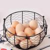 Egg Storage Basket Iron Basket Potato Garlic Container Kitchen Storage Metal Wire Egg Basket Farm Chicken Cover Egg Holder