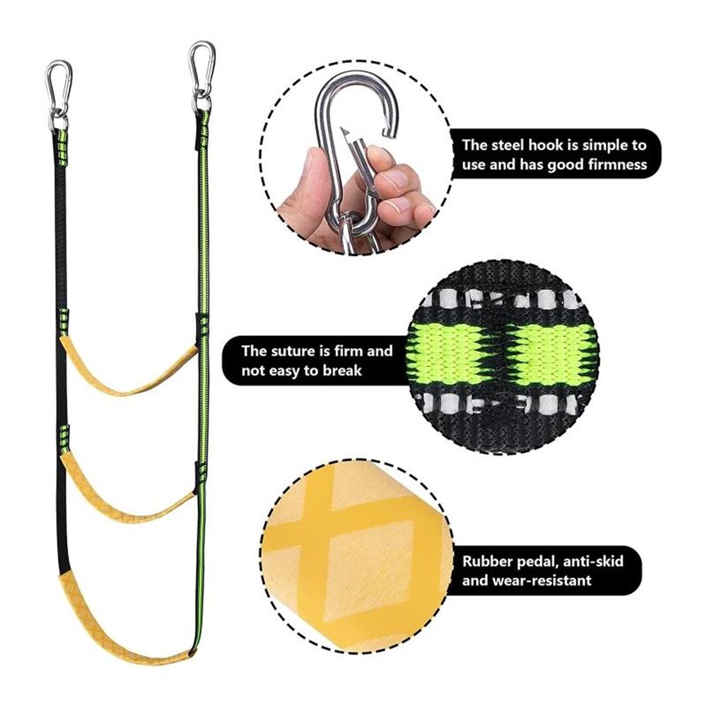 Scară de frânghie pentru barcă cu 3/4/5 trepte, prelungire scară de frânghie pentru barcă, scară pliabilă de asistență pentru bărci, scară de înot pentru barca cu pânze, caiac