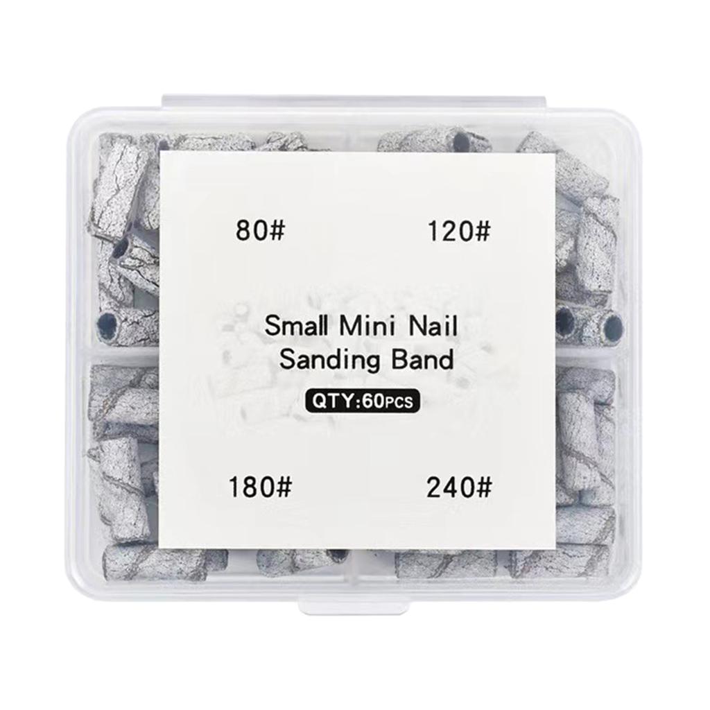 80/120/150/180/240Grit Nail Sanding Bands for Nail Drill Fine Grit Nail Sanding Bands Nail Drill Sanding Bit Manicure