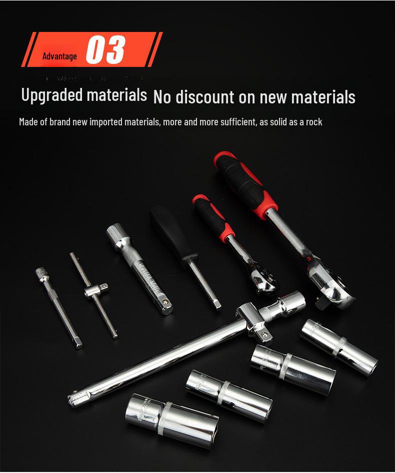 108-Piece Socket and Wrench Set for Auto Repair