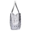 JIMMY CHOO SOFIA Star Studs Leather Tote Bag SilverUsed