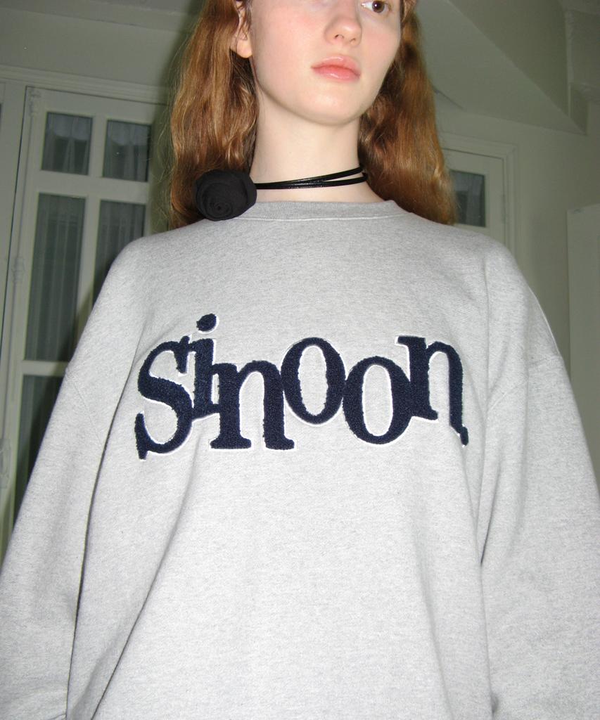 SINOON Boucle Logo Sweatshirt (Melange Gray)