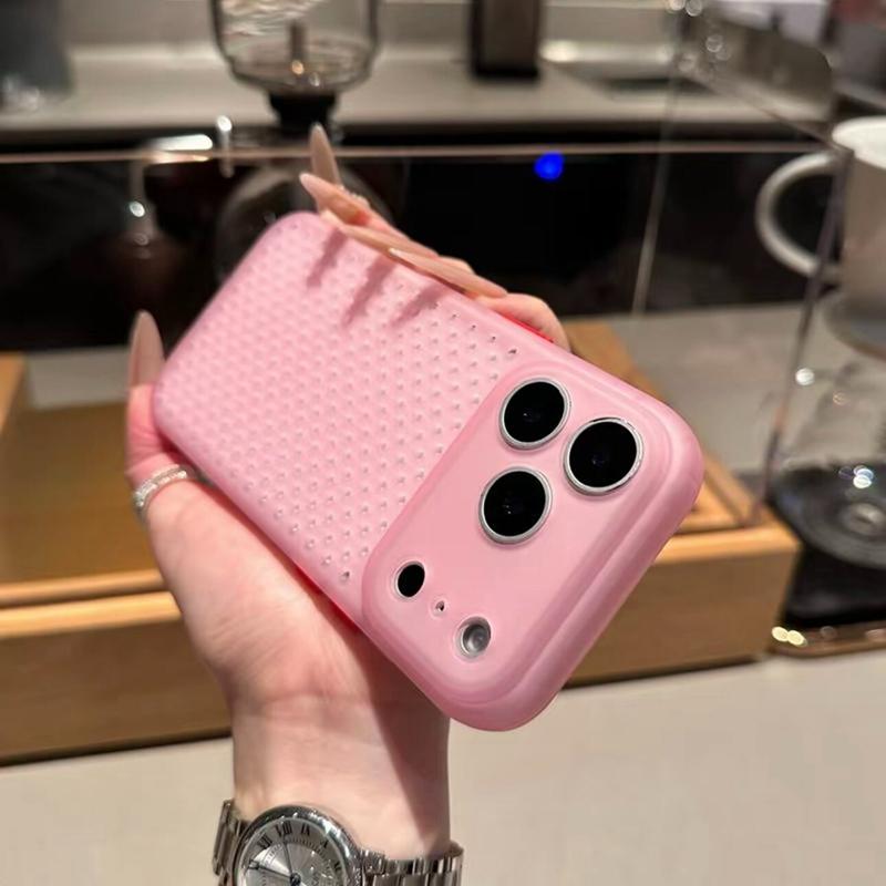 Luxury Soft TPU Heat Dissipation Phone Case For 13 14 15 16 17 Pro Max Shockproof Hollowed Out Bumper Cases Cover