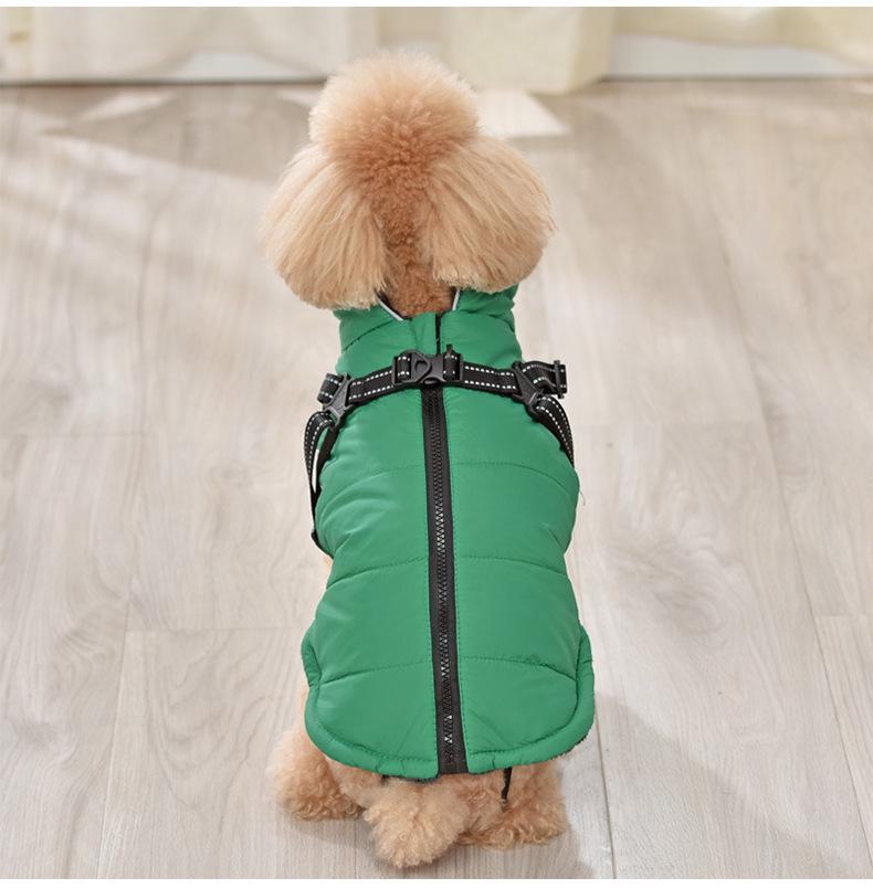 Reflective Winter Cotton Dog Coat for Small Breeds: Warm and Cozy Apparel for Corgis and Teddy Dogs
