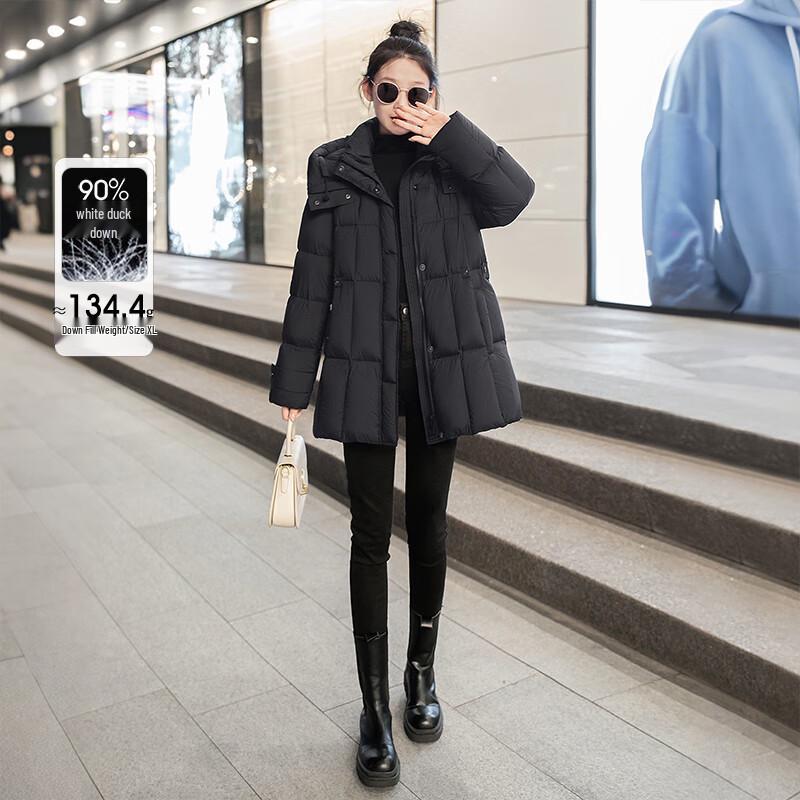 

Женская зимняя куртка Si Baishe с капюшоном, 90% утиный пух M