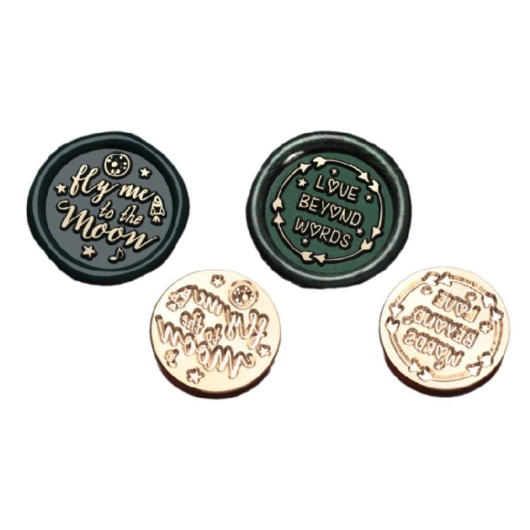 Envelope Emboss Wax Seal Stamp Head Removable Sealing Brasses Stamp Head Gift