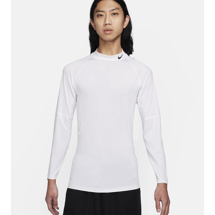 Nike Pro Dri-FIT Fitness Mock-Neck Long-Sleeve T-Shirt White FB7909-100