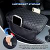Upgraded Car Middle Center Console Cover With 2 Storage, Universal Microfiber Leather Car Armrest Cover Cushion For For Most Vehicles, Memory Foam
