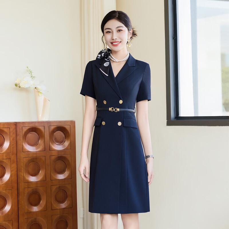 

Женское двубортное платье-блейзер XL