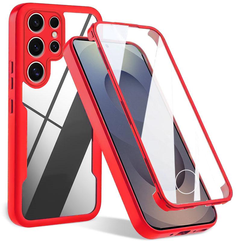 360 Plná Ochrana Kryt pro Samsung Galaxy S25 Ultra S24 S23 Plus A54 A35 A25 A16 A55 A26 A36 A56 Nárazuvzdorné Průhledné Kryty