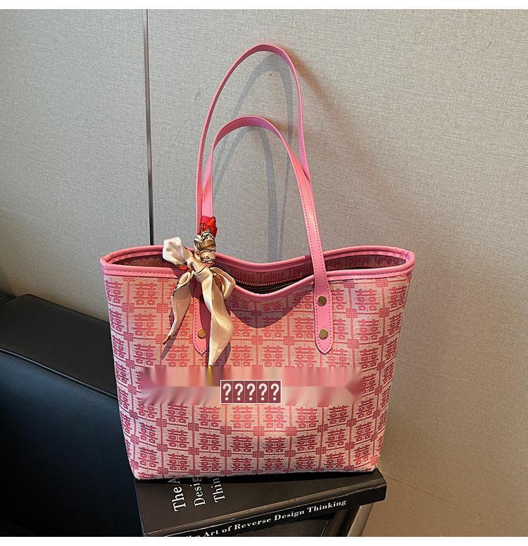 

Новая красная сумка через плечо в китайском стиле для свадьбы «Двойное счастье» розовый