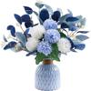 Bouquet de Fleurs Artificielles d'Eucalyptus 45cm Décoration Faux Ornement Table Décoration Maison Pièce Fête Jardin Automne Bouquet de Mariée