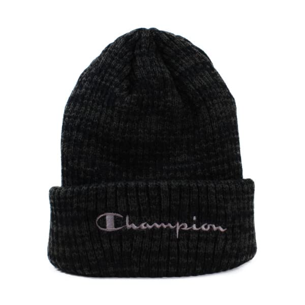 Champion Knit Cap for Men and Knit Matching Day Gift Women, Hat, Unisex, Popular, Trendy, Outfit, Outdoor, Walking, Father's (Black)