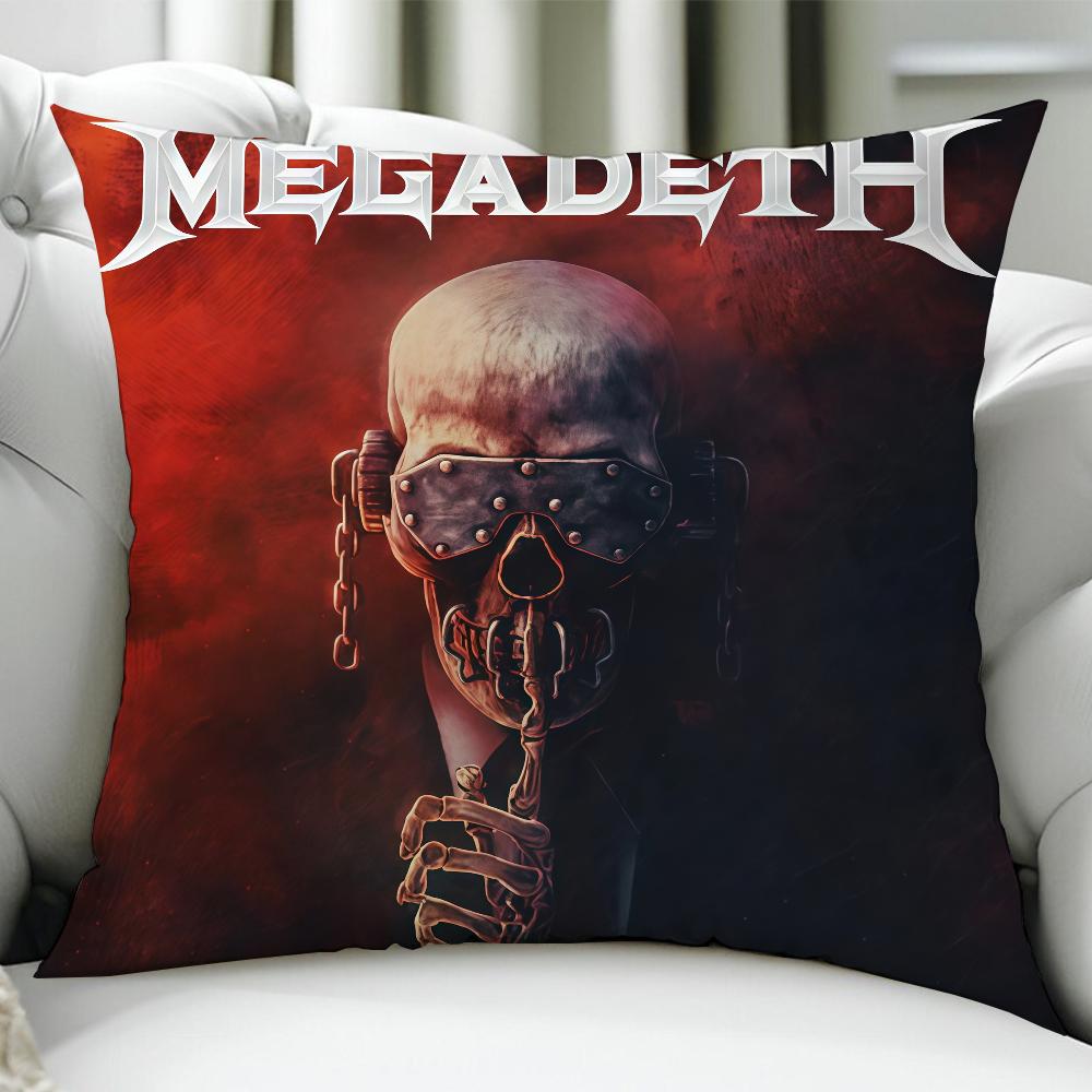 

Rock Band MMegadeth 2026 cushion cover Birthday Anniversary Gifts Double Sided Printed Zipper Cushion Cover Soft Skin Bedding 30x30cm