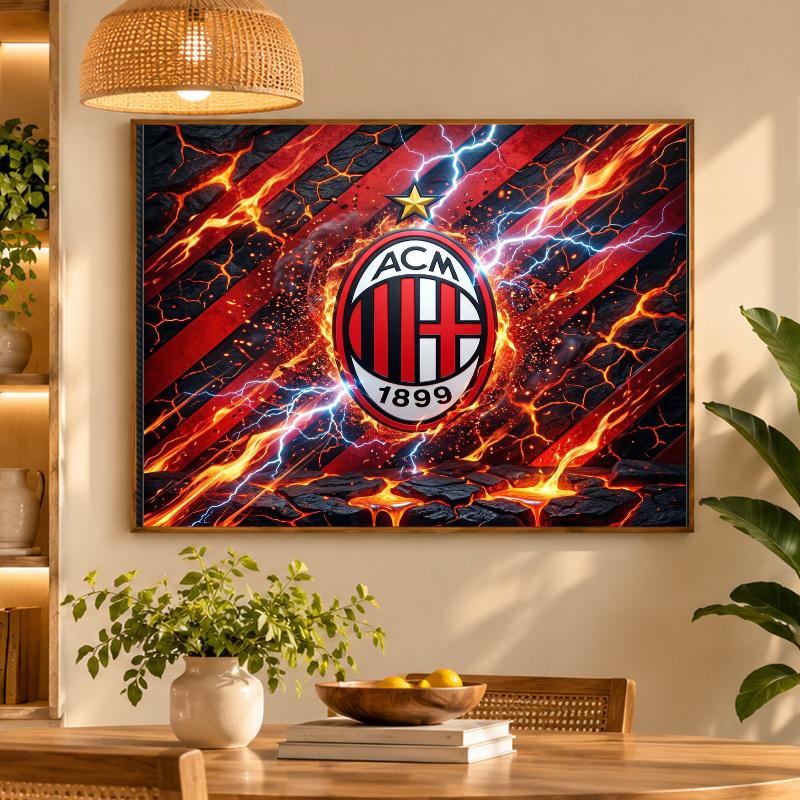 5D Diamond Painting AC Milan DIY Full Drill Diamond Art Kit Home Decoration
