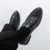 Men Loafers Street Style Classic Emboss Print Formal Business Wedding Dress Prom Blazers Tuxedo Party Shoes Large Size