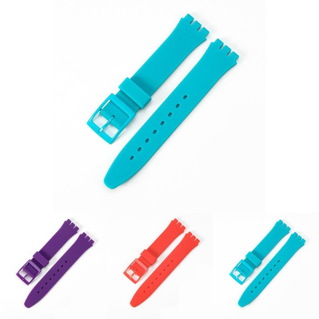 Comfortable And Adjustable Silicone Watch Band For Swatch 16mm 17mm 19mm 20mm