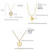 Heart Series 18K Gold-Plated Titanium Steel Necklace - Elegant, Colorfast, Simple & Chic Clavicle Chain