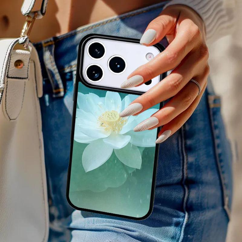 Lotus Flower Phone Case For iPhone 17 Air 14 15 13 12 Max Cover For Apple 16e 11 Pro Max Plus Coque