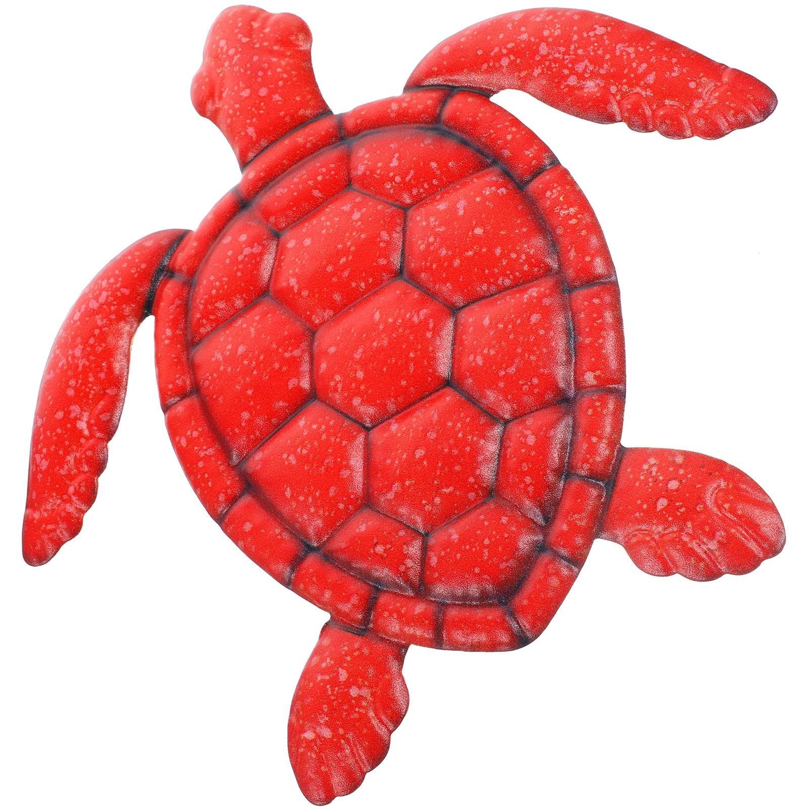 

Iron Turtle Wall Decor Hanging Craft Ornamental Home Garden Balcony Living Room Metal Wall Art Outdoor Scene Scene Pendants червоний
