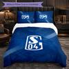 Biancheria da letto a tema Schalke 04 Set 3 Pezzi Copripiumino Biancheria da letto Decorativa per Camera da Teen Decorazione per la Casa