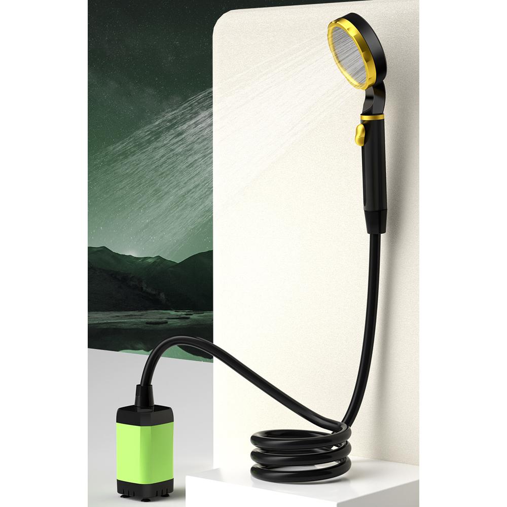 Pompa prysznicowa do użytku na zewnątrz, kempingowa, 6000 mAh/7800 mAh/9000 mAh, przenośna, akumulatorowa, elektryczna pompa prysznicowa z inteligentnym wyświetlaczem cyfrowym